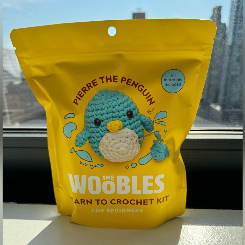 The Woobles Pierre the Penguin Beginner Crochet Kit
